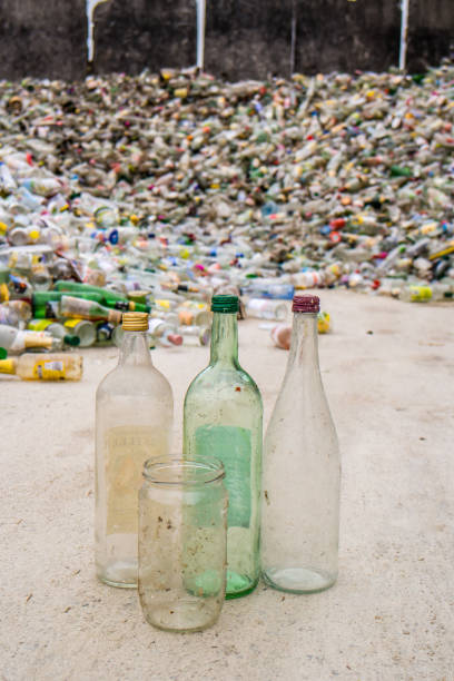 istock White glass bottles recycling yard 1134481526