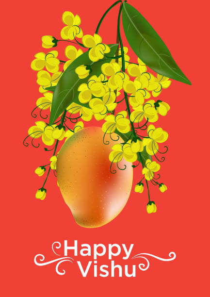 Happy Vishu Festival Kerala Stock Illustration - Download Image Now - Vishu,  Abstract, Backgrounds - iStock