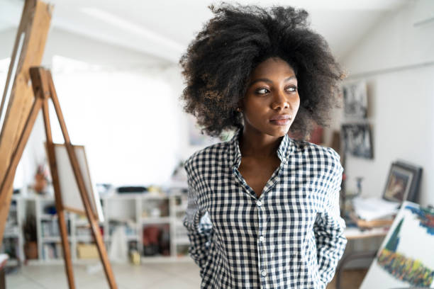 istock Female artist in studio 1134484966