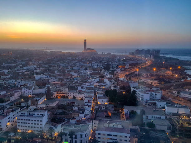 在卡薩布蘭卡的看法, 摩洛哥 - 北非 個照片及圖片檔