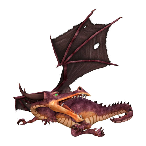 istock 3D illustration fantasy dragon on white 1134488434