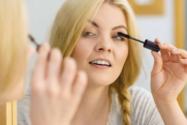 istock Woman using mascara on her eyelashes 1134489223