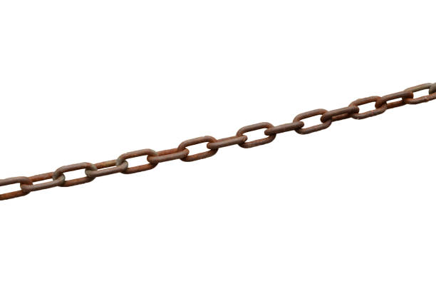 Rusty chain white background rusty chain rusted chain stock pictures, royalty-free photos & images