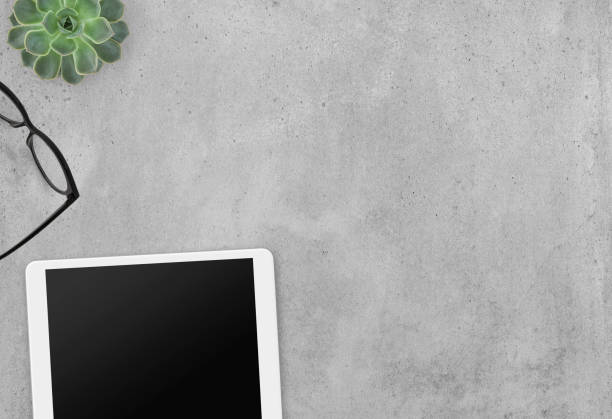 istock Modern Office Desk Background - Top View with Copy Space 1134496139