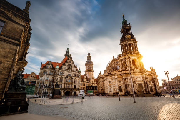istock Dramatic view of cathedral Dresden, Saxony, Germany, Europe. 1134499910