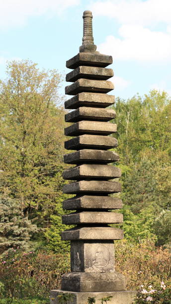 istock stone column in japan garden 1134501934