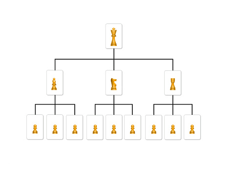 Organization chart, family tree, illustration