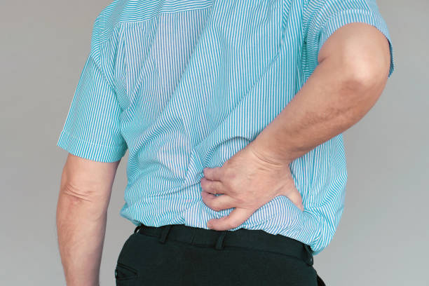istock Elderly man, pain at lower back. 1134509961