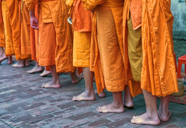 istock Morning buddhist monks in Laos 1134510058