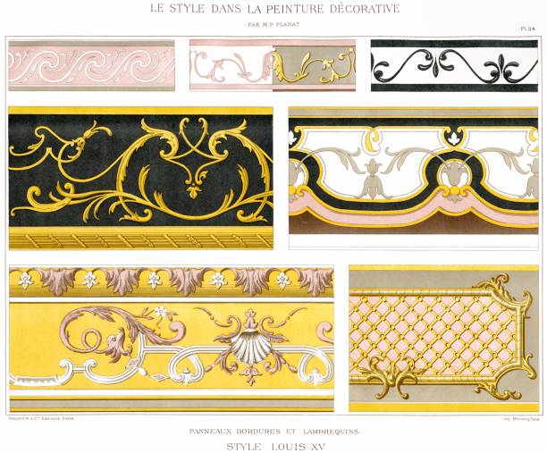 France, ornaments, borders, panels, manuscripts, etc. 1890-1899