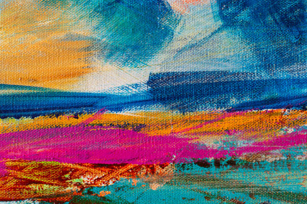 istock Abstract Hand-painted Art Background on Canvas 1134512390