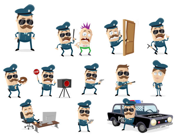 4,503 Funny Police Illustrations & Clip Art - iStock | Funny police officer