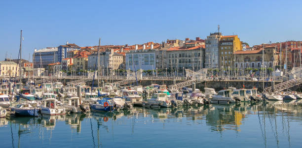istock Panoramic view in Gijon harbour, Asturias, northern Spain. 1134517063