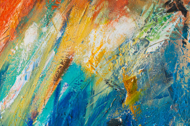 istock Abstract Hand-painted Art Background on Canvas 1134520446