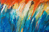 Abstract Hand-painted Art Background on Canvas