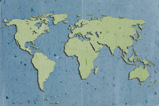 istock vintage stone texture with world shape and shadows 1134525356