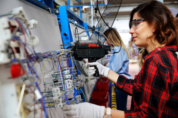istock Female manuel workers team working on the production line in factory 1134525556