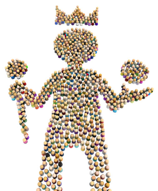 istock Cartoon Crowd Figure, Royal 1134531105
