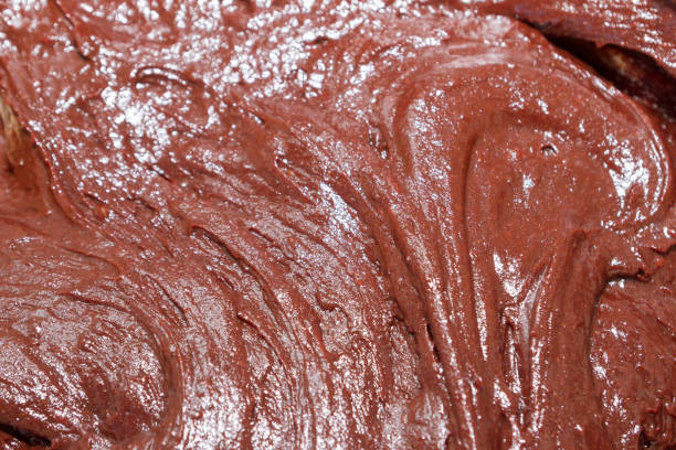 istock Prepared dough for dessert chocolate brownie before baking 1134531226
