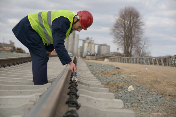 istock Senior worker working on the railroad 1134532931
