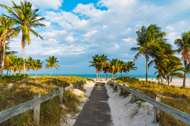 istock Beach entrance in Crandon Park in Key Biscayne 1134537518