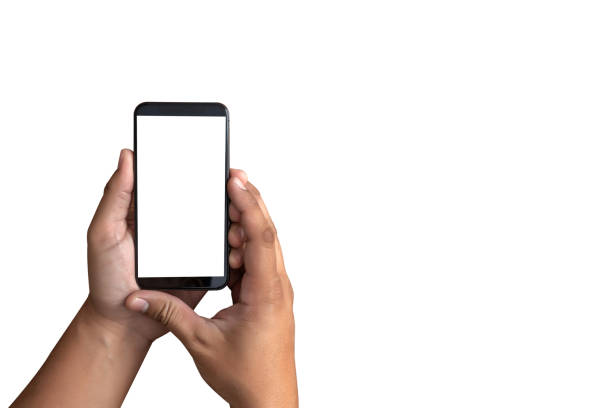 istock Mockup  hands holding  mobile phone with blank screen 1134563750
