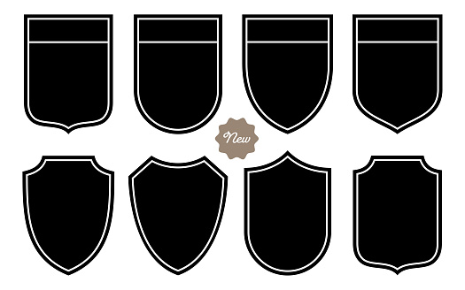 Badge Shape Set Vector Template on the White Background