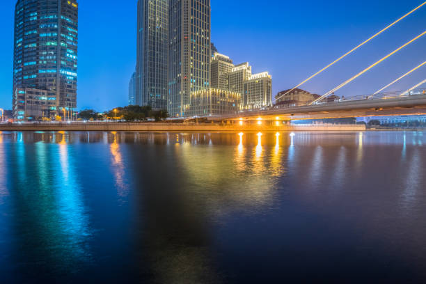 istock Illuminated Haihe river scenery,Tianjin,China 1134569652