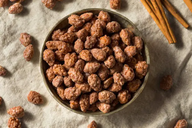 Homemade Cinnamon Sugar Almonds Ready to Eat