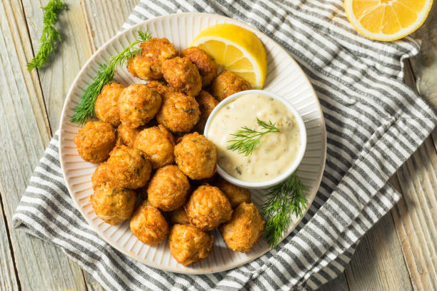 istock Homemade Seafood Mini Crab Cake Balls 1134571832