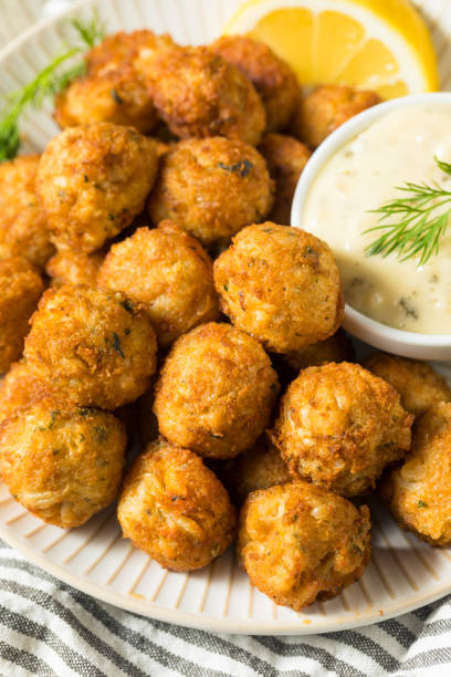 istock Homemade Seafood Mini Crab Cake Balls 1134571881