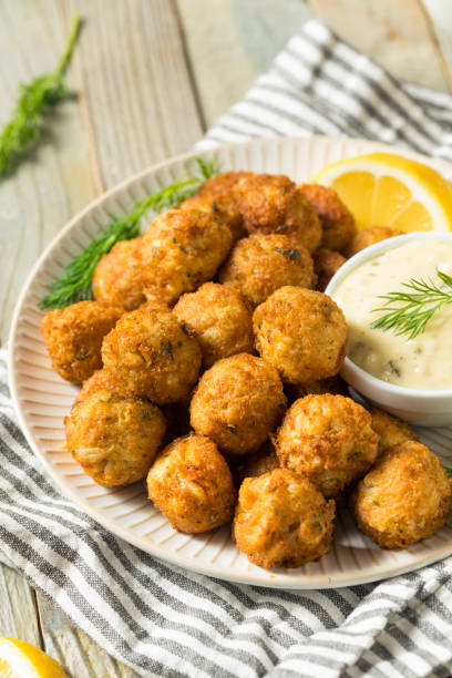 istock Homemade Seafood Mini Crab Cake Balls 1134571926