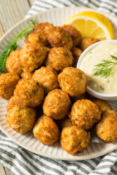 istock Homemade Seafood Mini Crab Cake Balls 1134571971