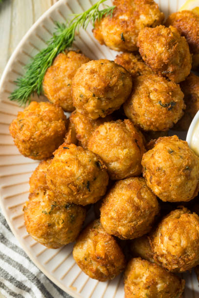 istock Homemade Seafood Mini Crab Cake Balls 1134572005