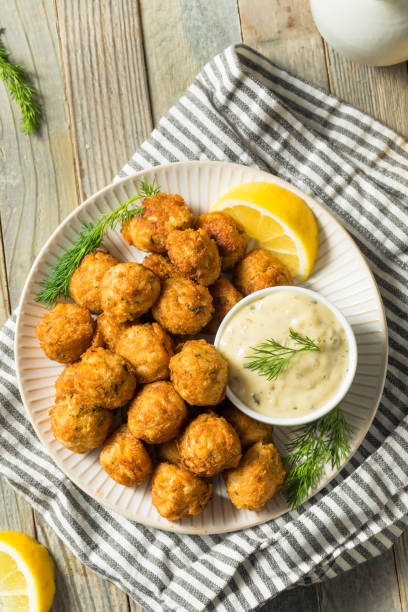 istock Homemade Seafood Mini Crab Cake Balls 1134572740