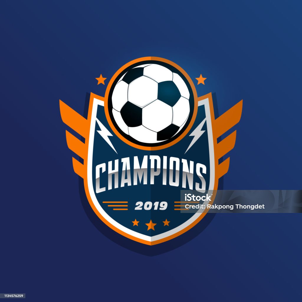 Soccer Football Badge Design Templates | Sport Team Identity Vector Illustrations isolated on white Background Abstract stock vector