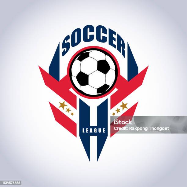 Soccer Football Badge Design Templates Sport Team Identity Vector Illustrations Isolated On White Background Stock Illustration - Download Image Now