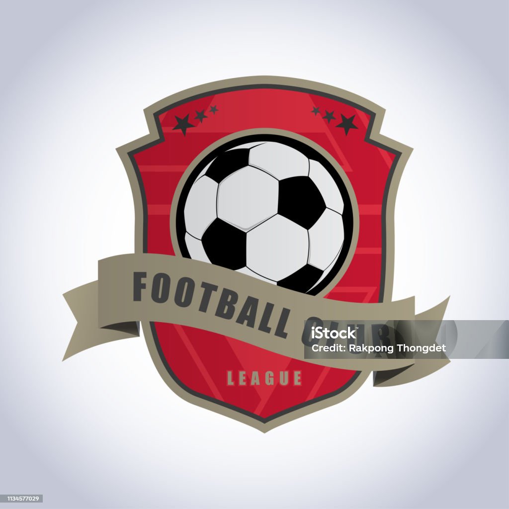 Soccer Football Badge Design Templates | Sport Team Identity Vector Illustrations isolated on white Background Abstract stock vector