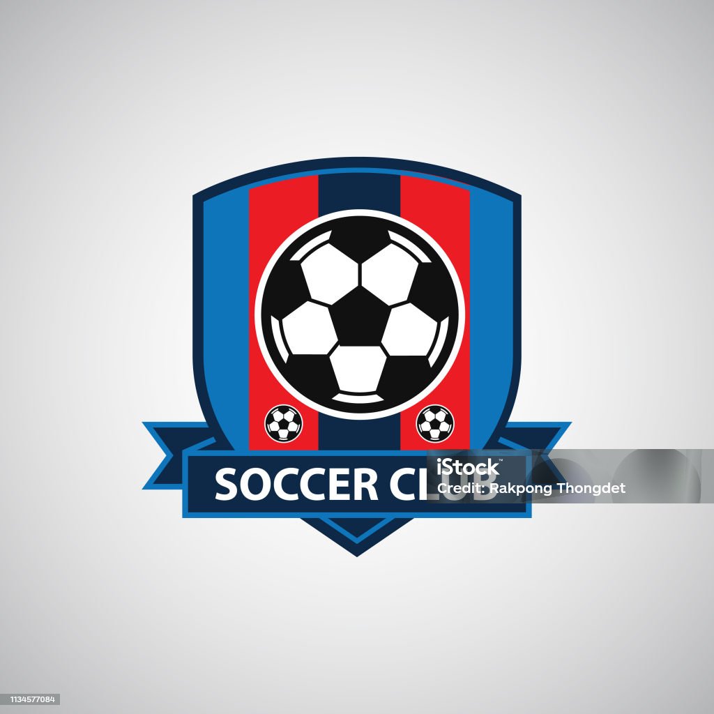 Soccer Football Badge Design Templates | Sport Team Identity Vector Illustrations isolated on white Background Abstract stock vector