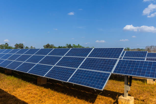 istock Solar panel, alternative electricity source - concept of sustainable resources, And this is a new system that can generate electricity more than the original, This's the sun tracking systems 1134579523