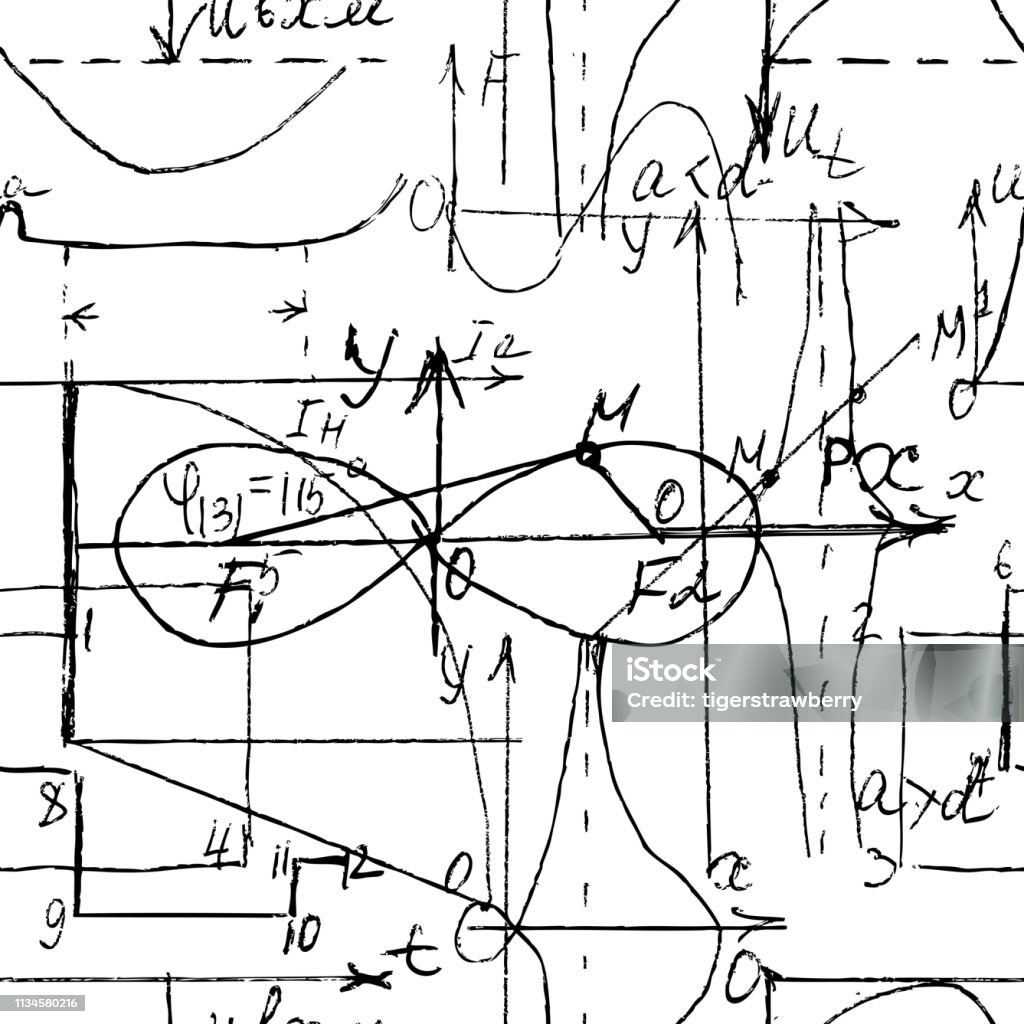 Math Formula Image Texture Mathematical Seamless Texture With Handwritten Math Algebra And ...