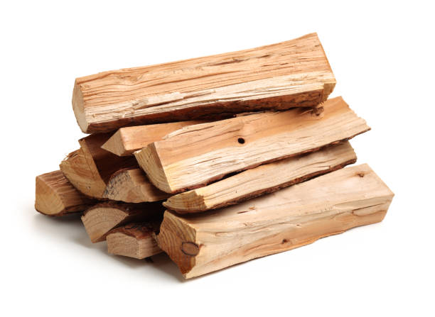 istock Pile of firewood isolated on a white background 1134586995