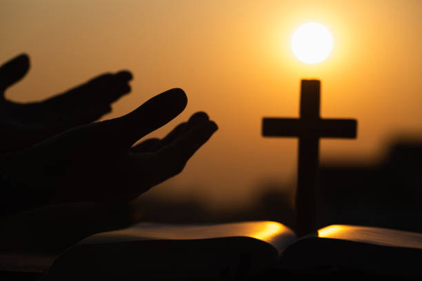 istock Human hands open palm up worship. Praying to God. Eucharist Therapy Bless God Helping Repent Catholic Easter Lent Mind Pray. Christian Religion concept background. 1134587842