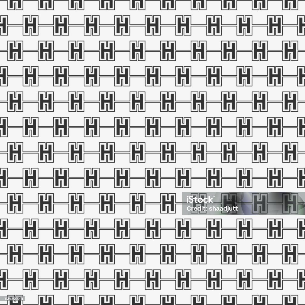 H Pattern Sticker Vector Seamless Pattern Of Alphabet Letter H Stock Illustration ...
