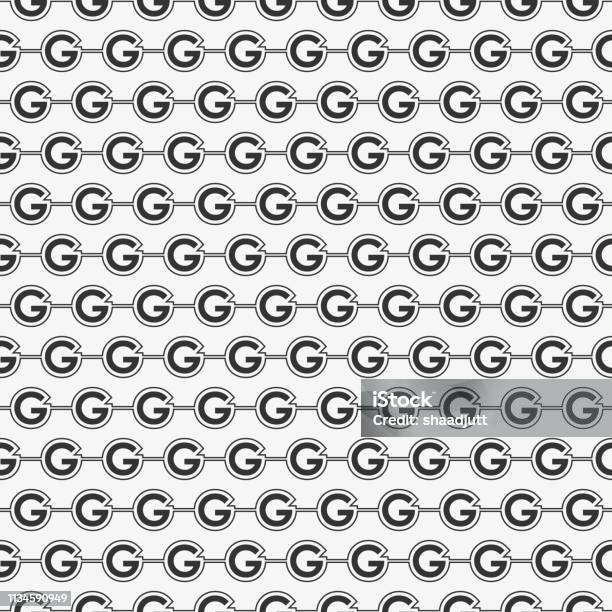 G Thread Pattern Vector Seamless Pattern Of Alphabet Letter G Stock Illustration ...