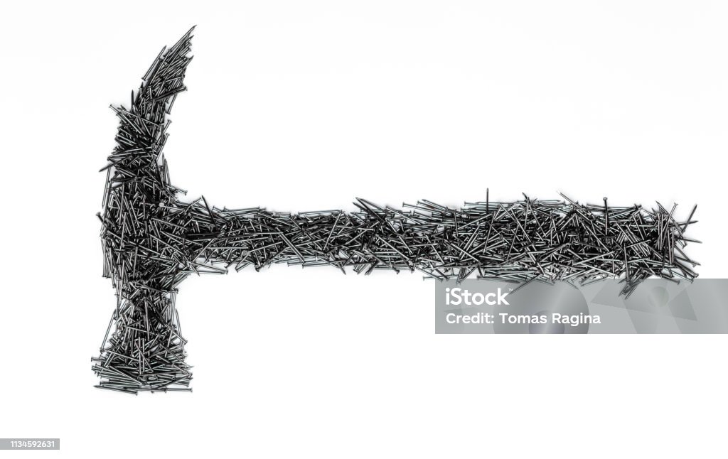 Hammer Made Of Nails Isolated On White Background Stock Photo - Download Image Now - Heap, Nail - Work Tool, Stack - iStock Hammer Made Of Nails Isolated On White Background Stock Photo - Download Image Now - Heap, Nail - Work Tool, Stack - iStock