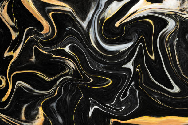 istock abstract liquid of golden black marble abstract pattern texture luxury design 1134594727