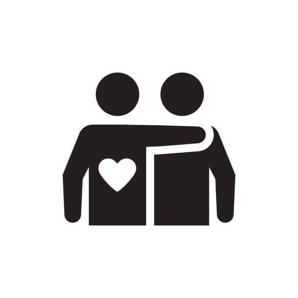 Mutual friendship icon Mutual friendship icon friendship support stock illustrations