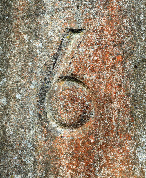 istock Number 6 carved in a kilometer marker along a disused railway track 1134603141