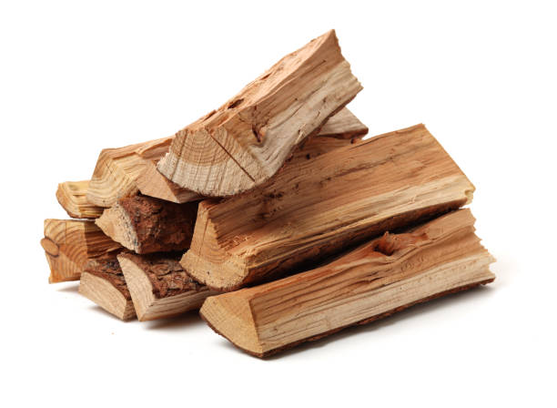 istock Pile of firewood isolated on a white background 1134603595